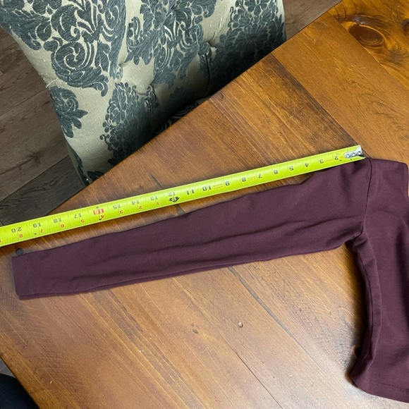 American apparel crop long sleeve in burgundy. - Picture 5 of 5